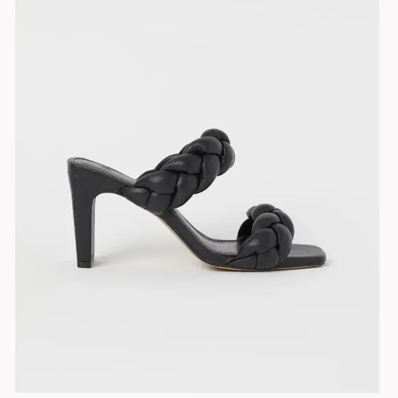 H&M Quilted Faux Leather Sandal Heels - Picture 1 of 10